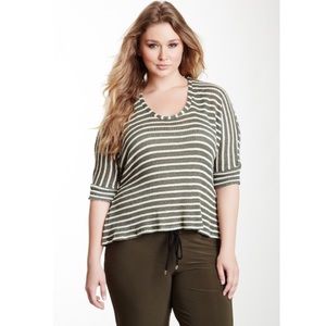 Splendid Striped Dolman Pullover